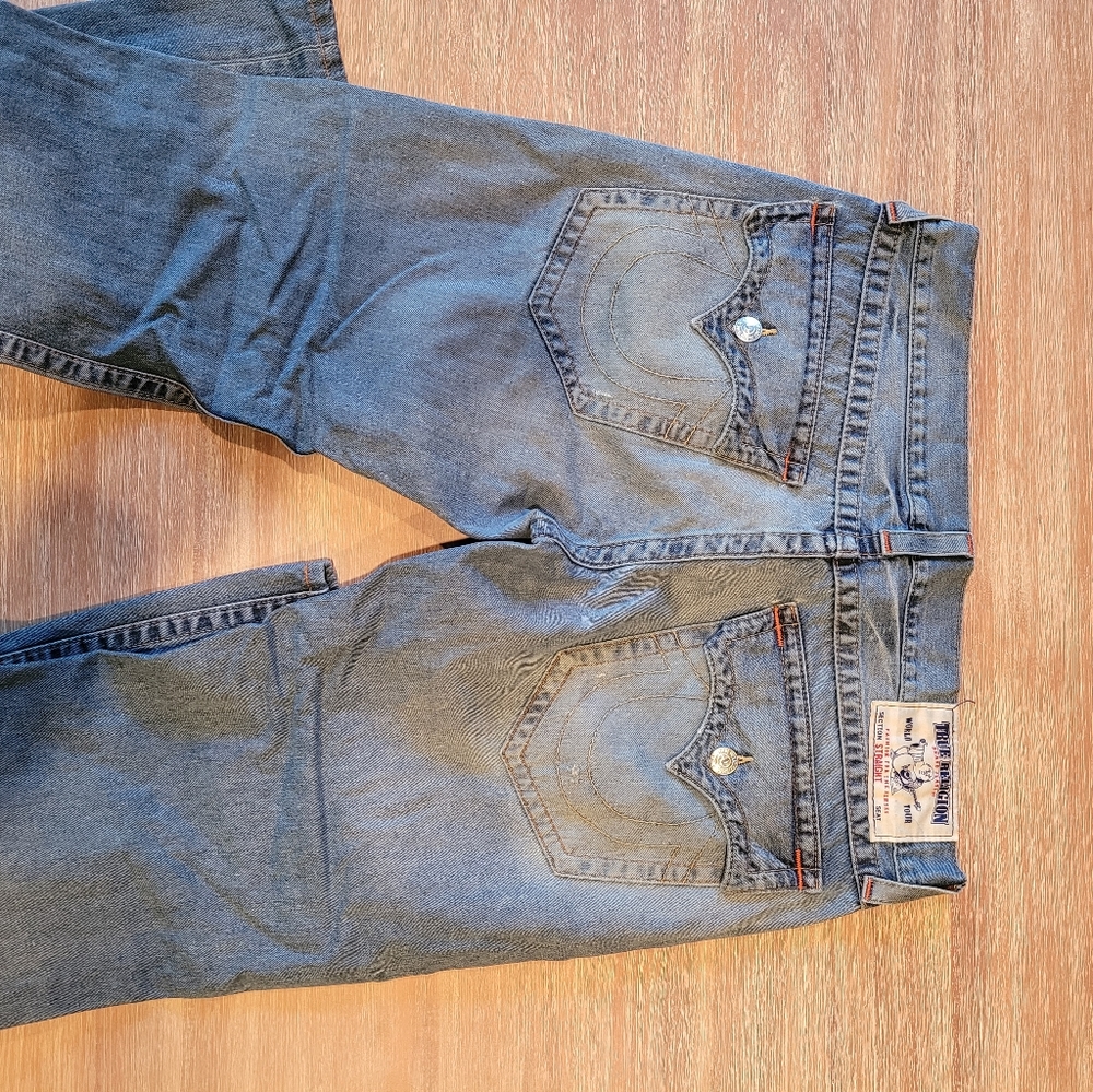 True Religion jeans, straight with flaps